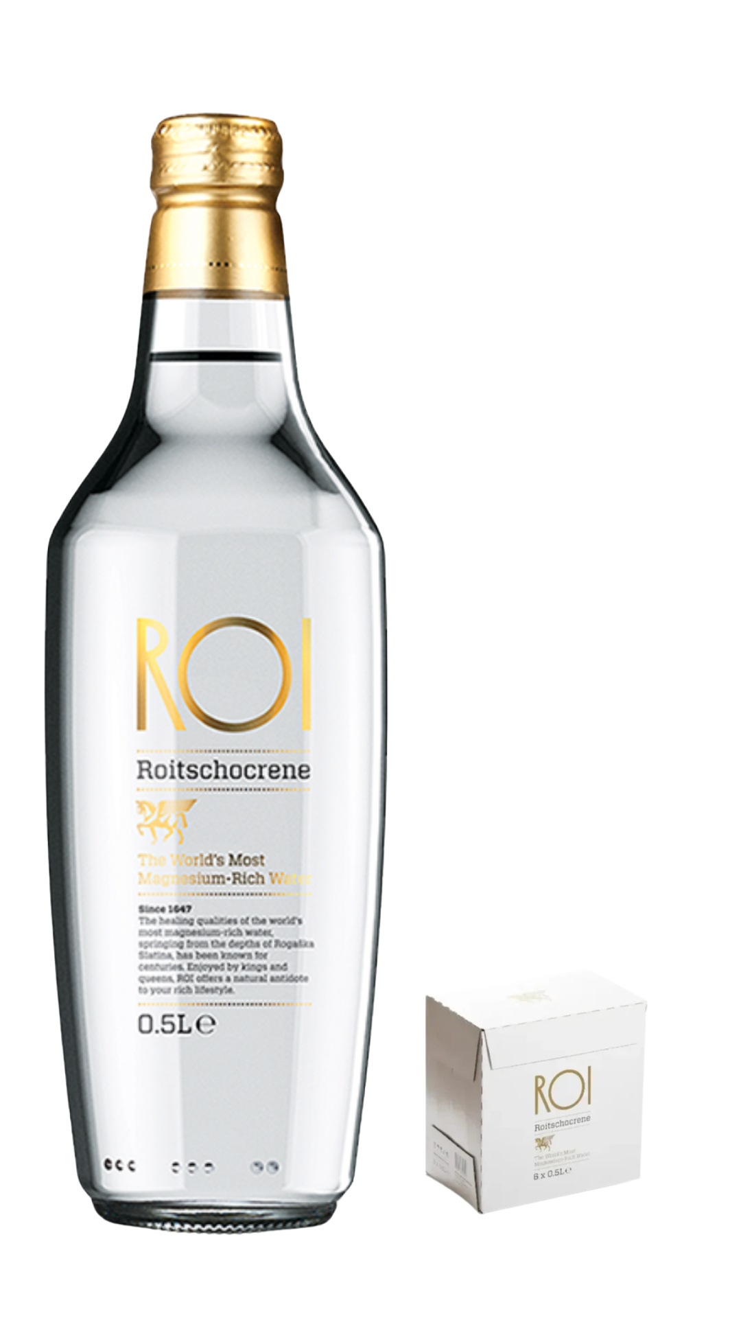 ROI WATER - 16.9 oz Glass Bottle - 1 x box (6 bottles) – ROI