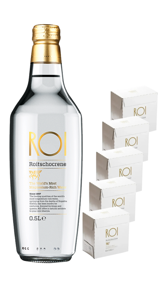 ROI WATER - 16.9 oz Glass Bottle - 5 x boxes (30 bottles)